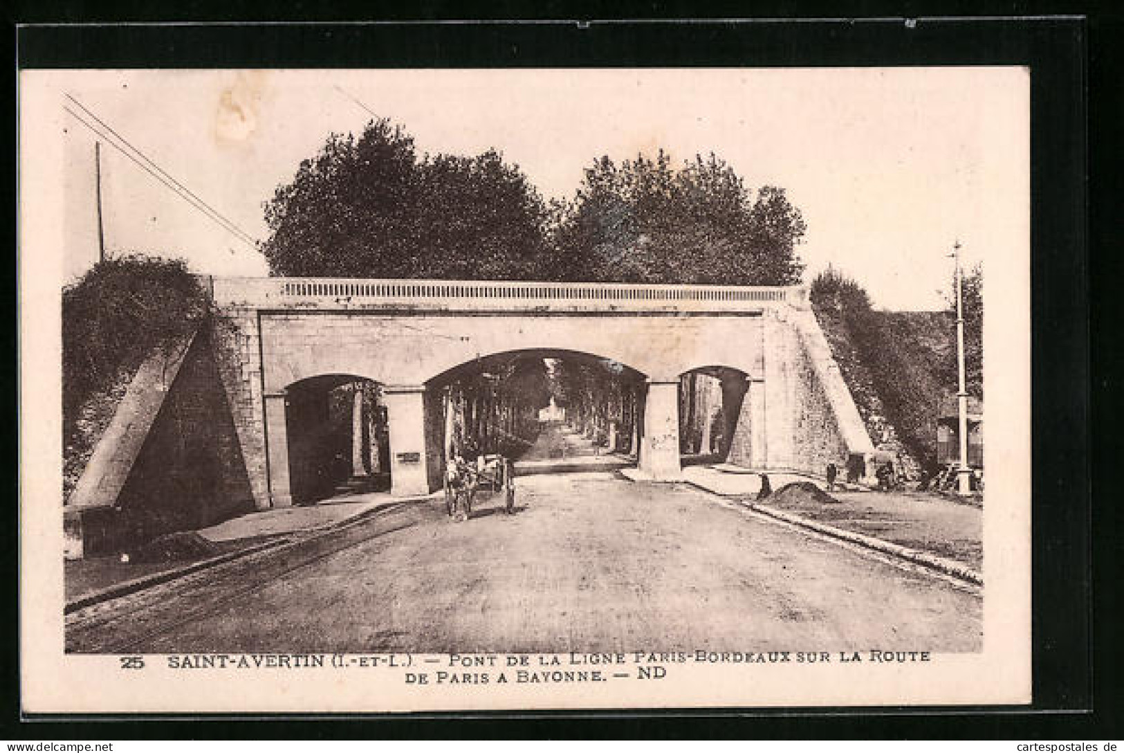 CPA Saint-Avertin, Pont De La Ligne Paris-Bordeaux Sur La Route De Paris A Bayonne  - Saint-Avertin