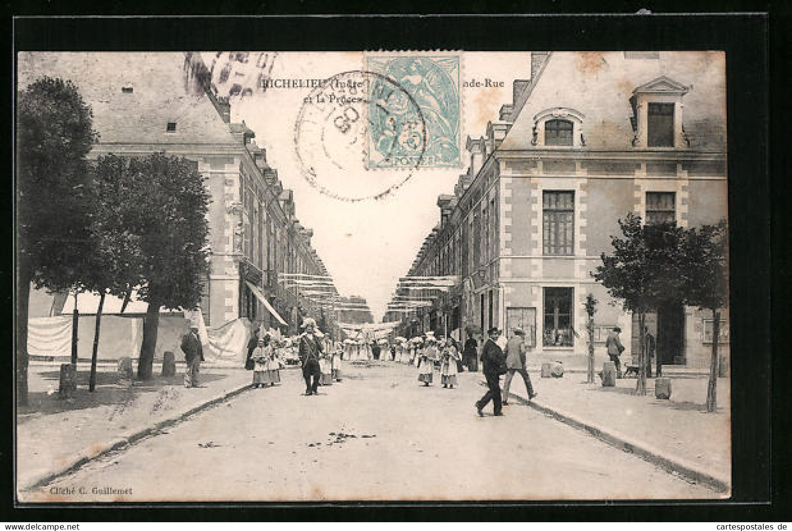 CPA Richelieu, Grande-Rue Et La Procession  - La Riche