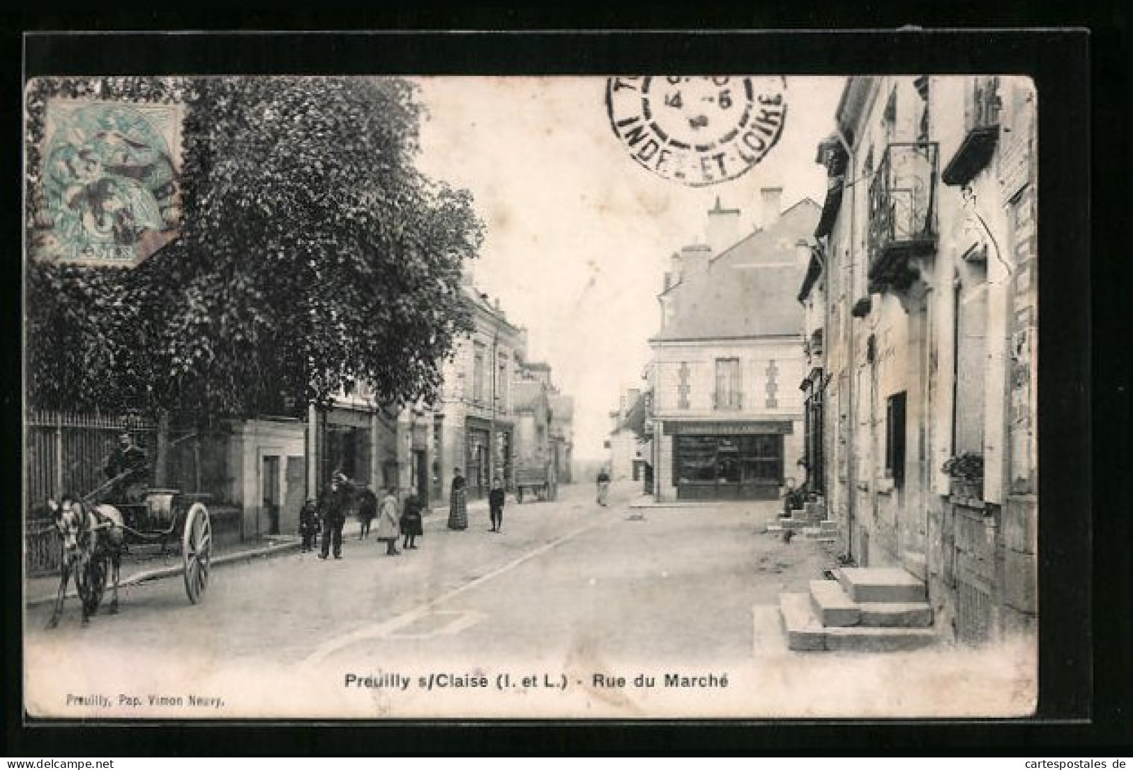CPA Preuilly-sur-Claise, Rue Du Marché  - Other & Unclassified
