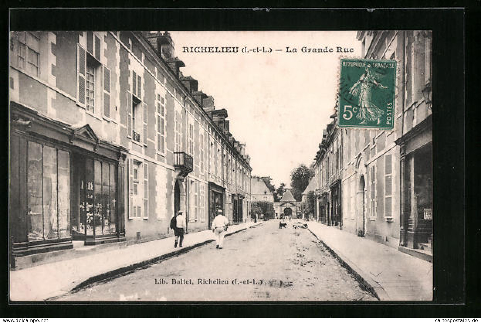 CPA Richelieu, La Grande Rue  - La Riche