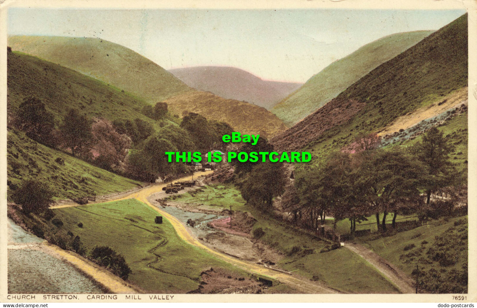 R591699 Church Stretton. Carding Mill Valley. 76591. Photochrom. 1937 - Monde