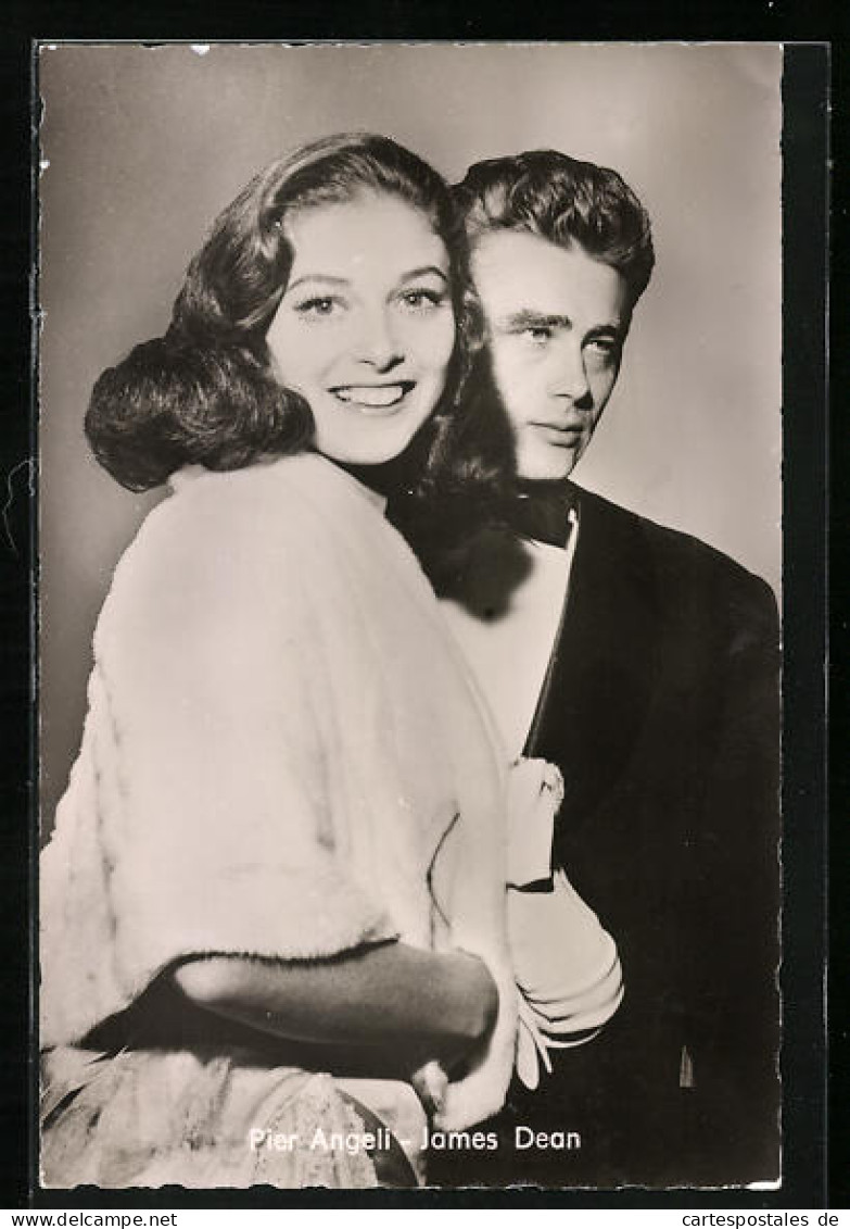 AK Schauspielerin Pier Angeli Und Schauspieler James Dean Als Paar In Einer Filmrolle  - Schauspieler