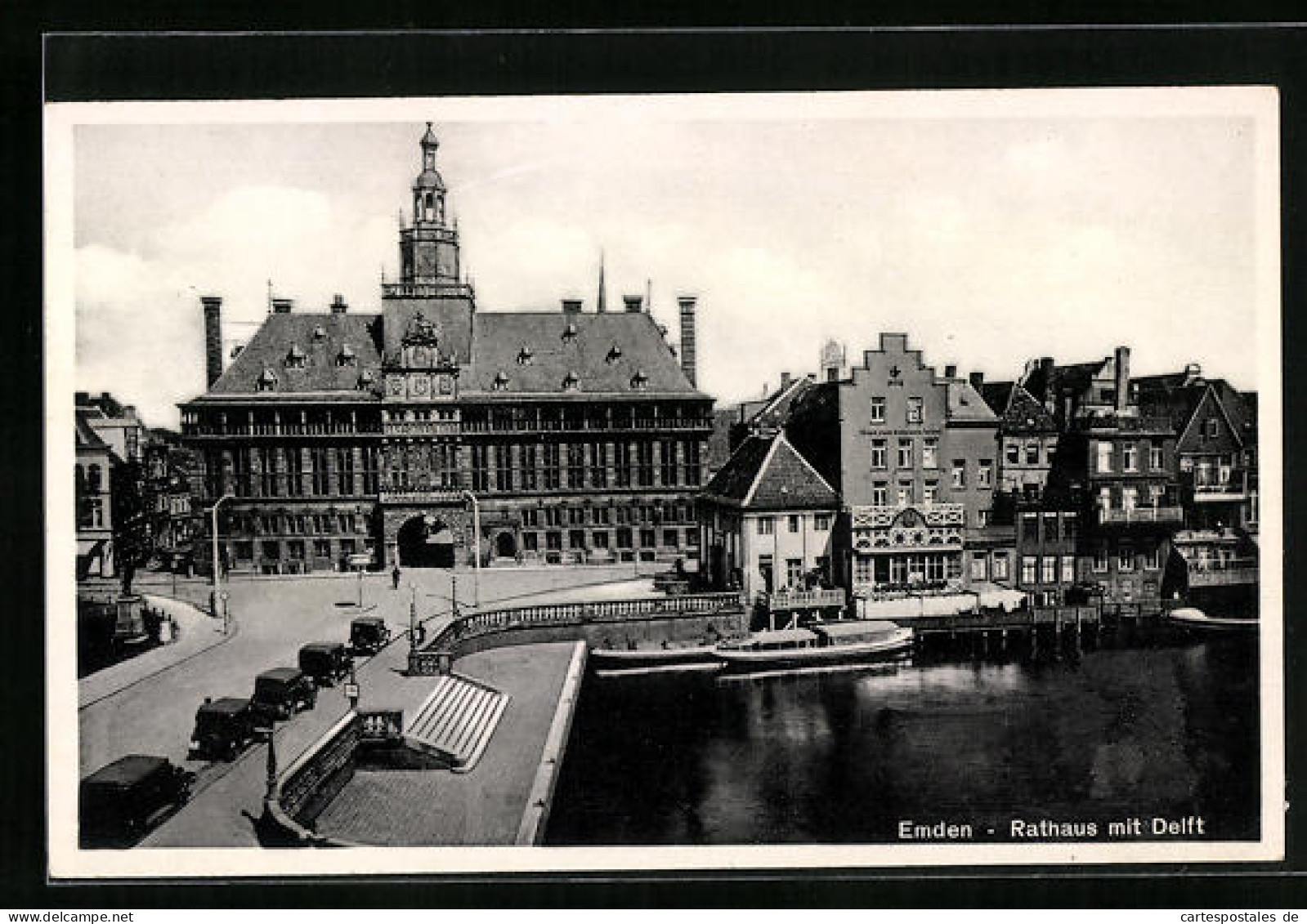 AK Emden, Rathaus Mit Delft  - Emden