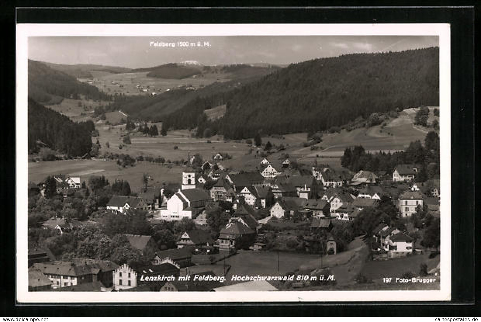 AK Lenzkirch, Totalansicht Mit Feldberg  - Feldberg