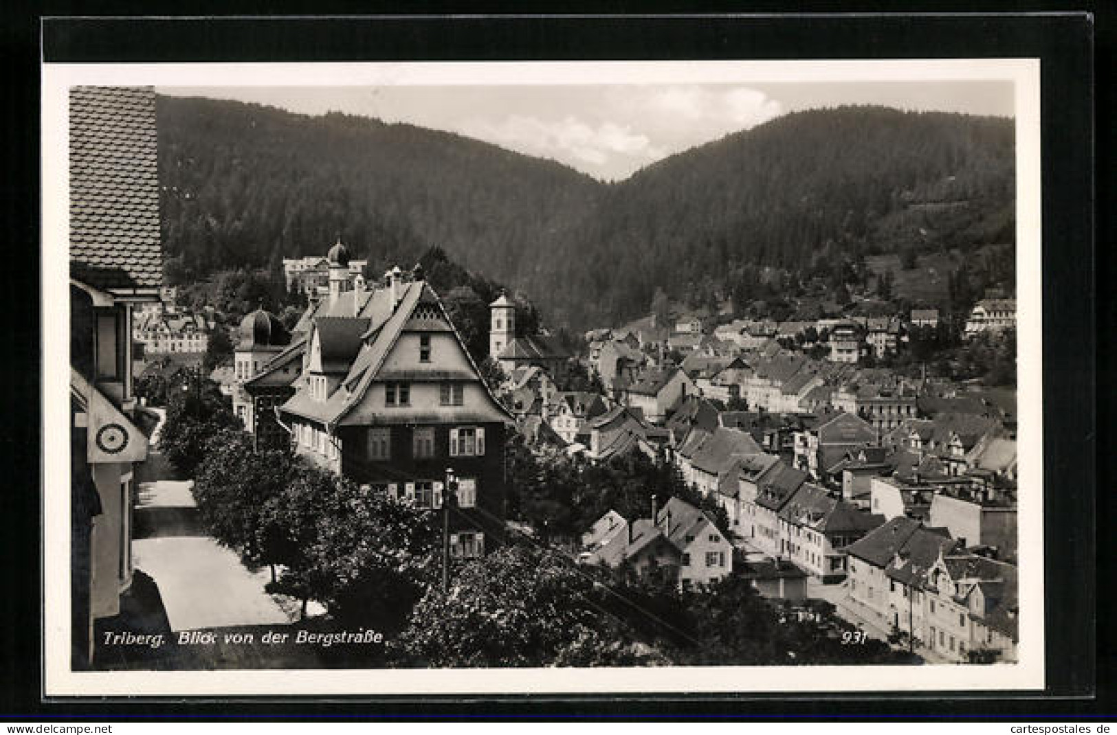 AK Triberg, Blick Von Der Bergstrasse  - Triberg