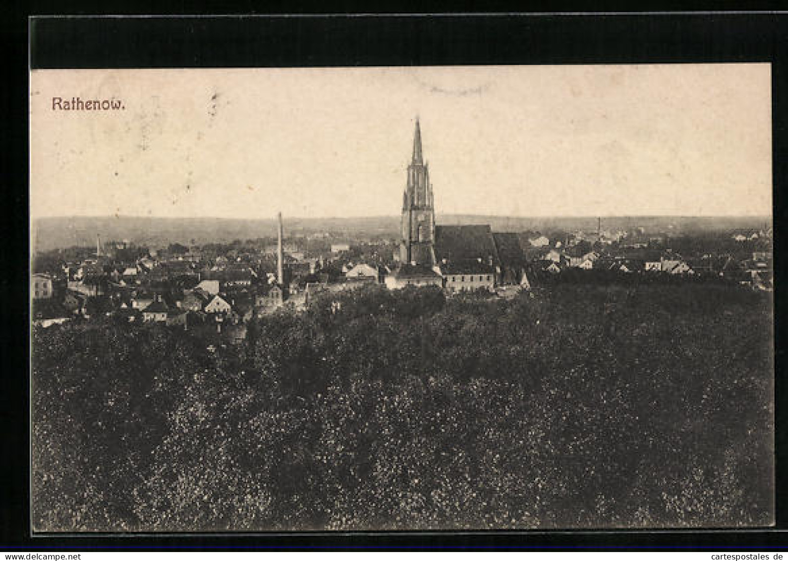 AK Rathenow, Stadt Und Kirche Aus Der Vogelschau  - Rathenow