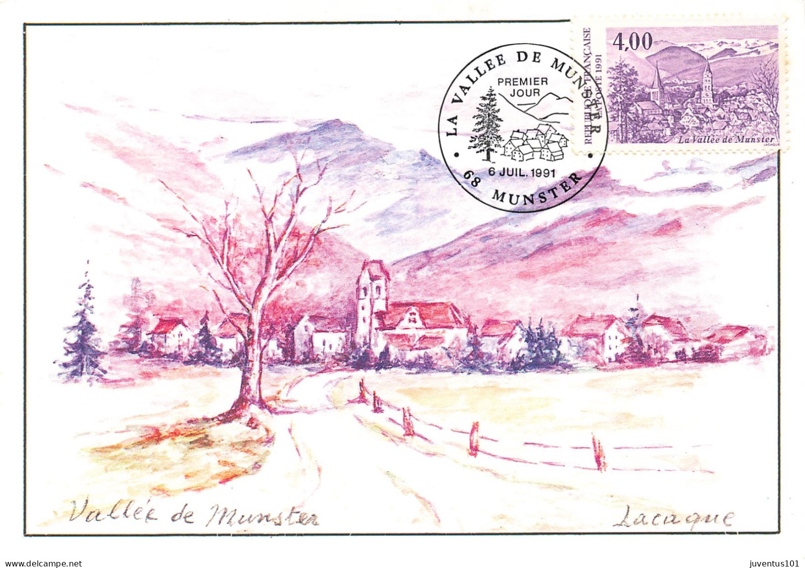 Carte Maximum-Vallée De Munster-Oblitération Munster En 1991    L2886 - Sellos (representaciones)