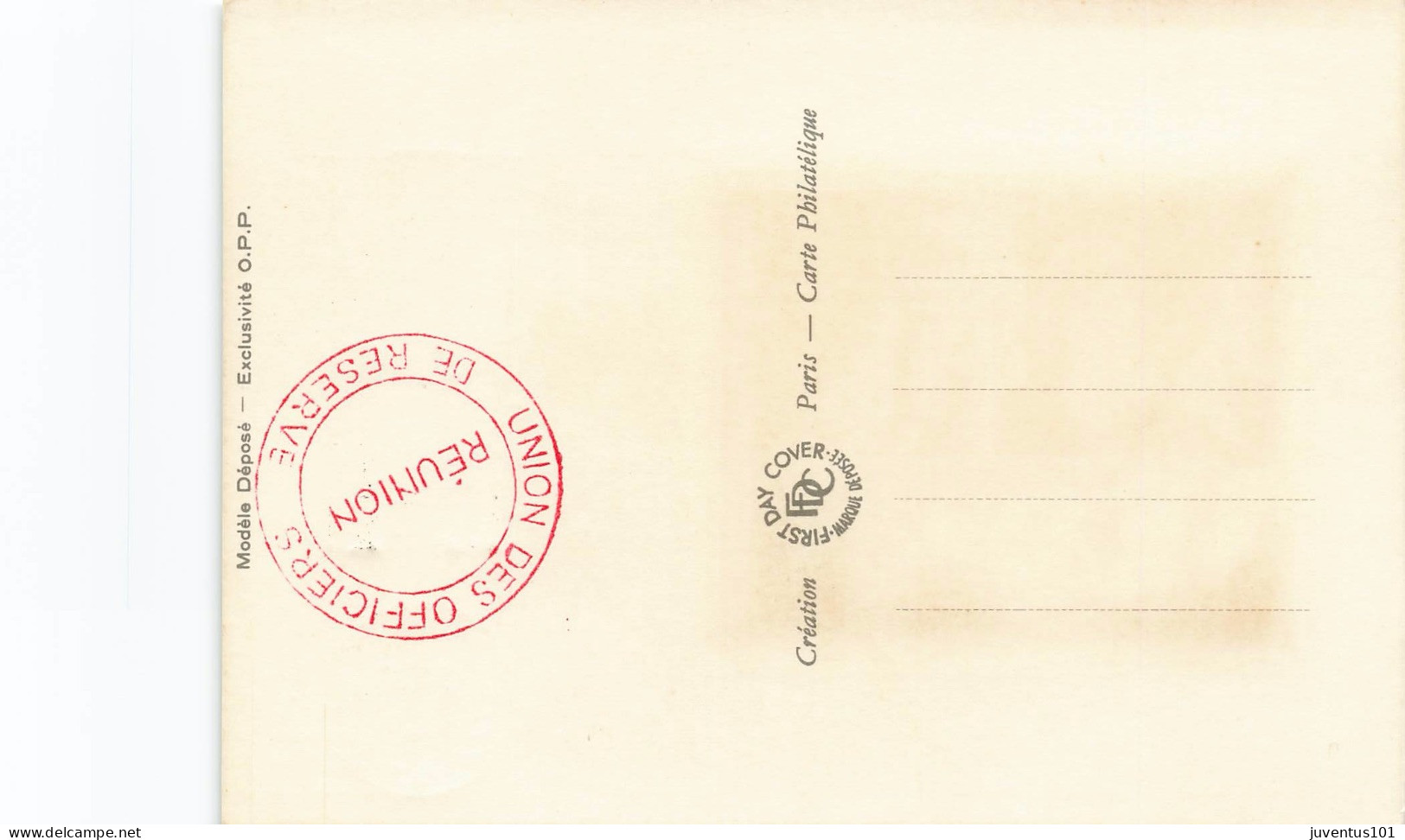Carte Maximum-Centenaire Des Officiers De Réserve-Oblitération Saint Denis De La Réunion En 1976    L2886 - Timbres (représentations)