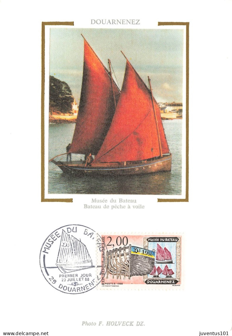 Carte Maximum-Douarnenez Musée Du Bâteau-Oblitération Douarnenez En 1988    L2886 - Timbres (représentations)