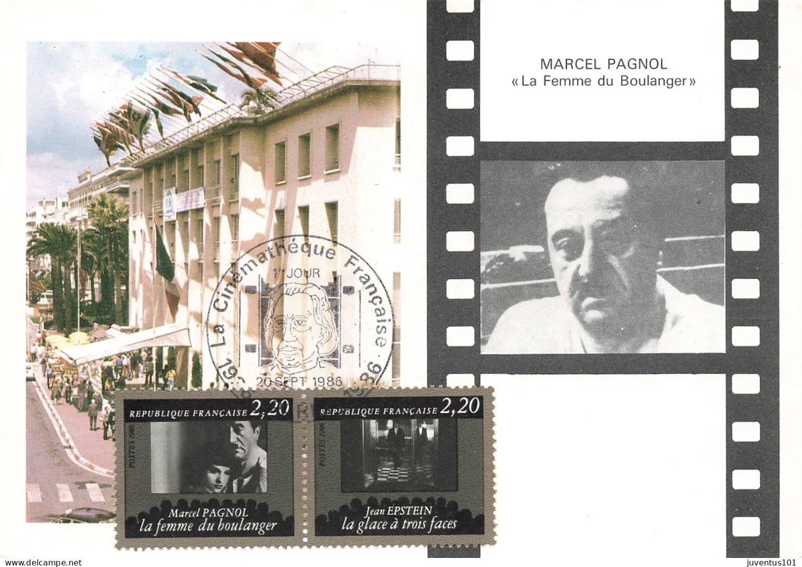 Carte Maximum-Cinémathéque-Pagnol-Oblitération Paris En 1986    L2886 - Briefmarken (Abbildungen)