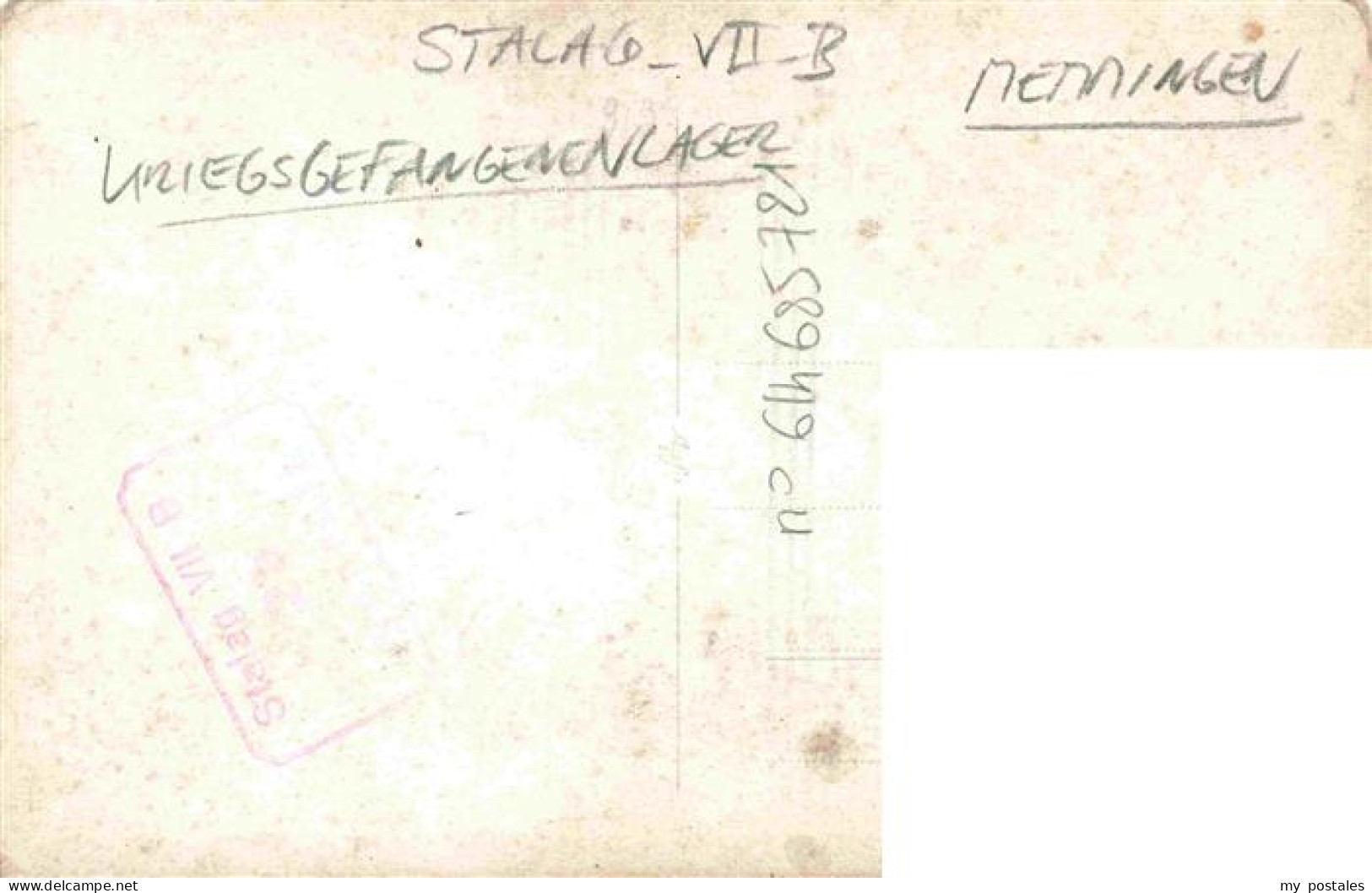 73974290 Stalag_VII_B_Kriegsgefangenenlager_Memmingen Gruppenbild Pruefstempel - Memmingen
