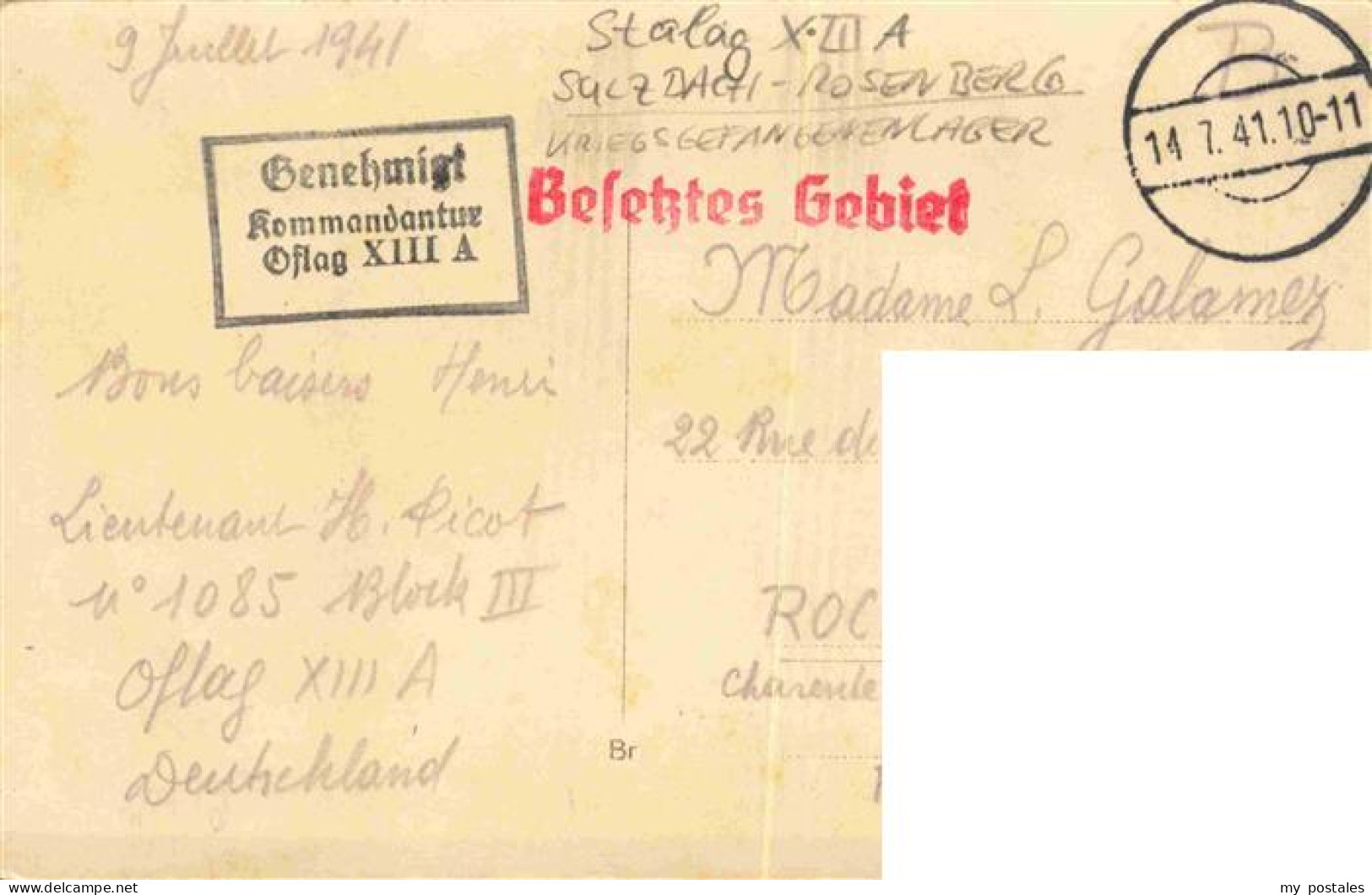 73974262 Sulzbach-Rosenberg Kriegsgefangenenlager Pruefstempel - Sulzbach-Rosenberg