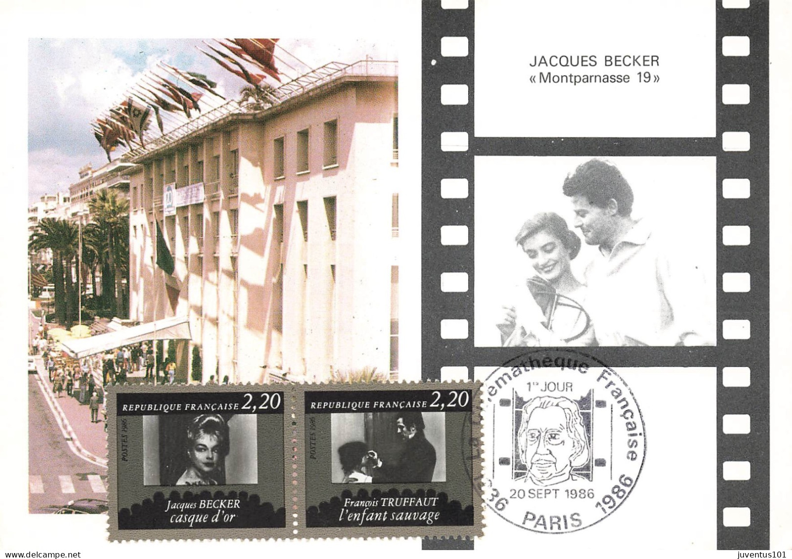 Carte Maximum-Cinémathéque-Jacques Becker-Oblitération Paris En 1986    L2886 - Briefmarken (Abbildungen)