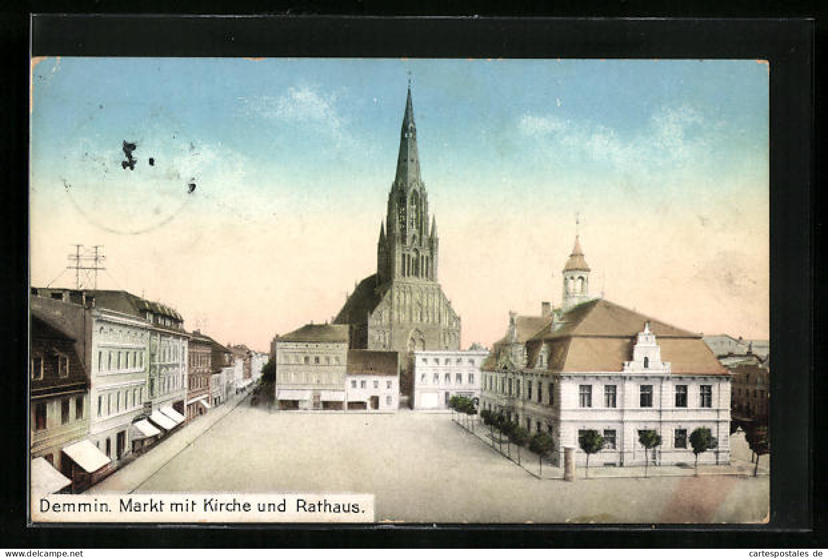 AK Demmin, Markt Mit Kirche Und Rathaus  - Demmin