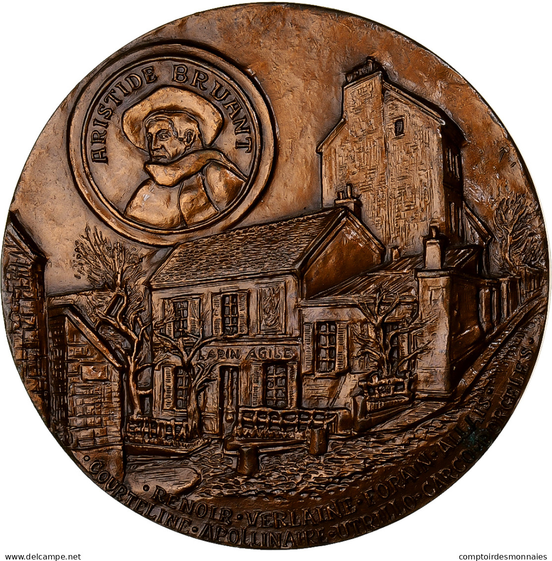France, Médaille, Montmartre, Rue Saint-Vincent, 1985, Bronze, Irolla, SPL - Other & Unclassified
