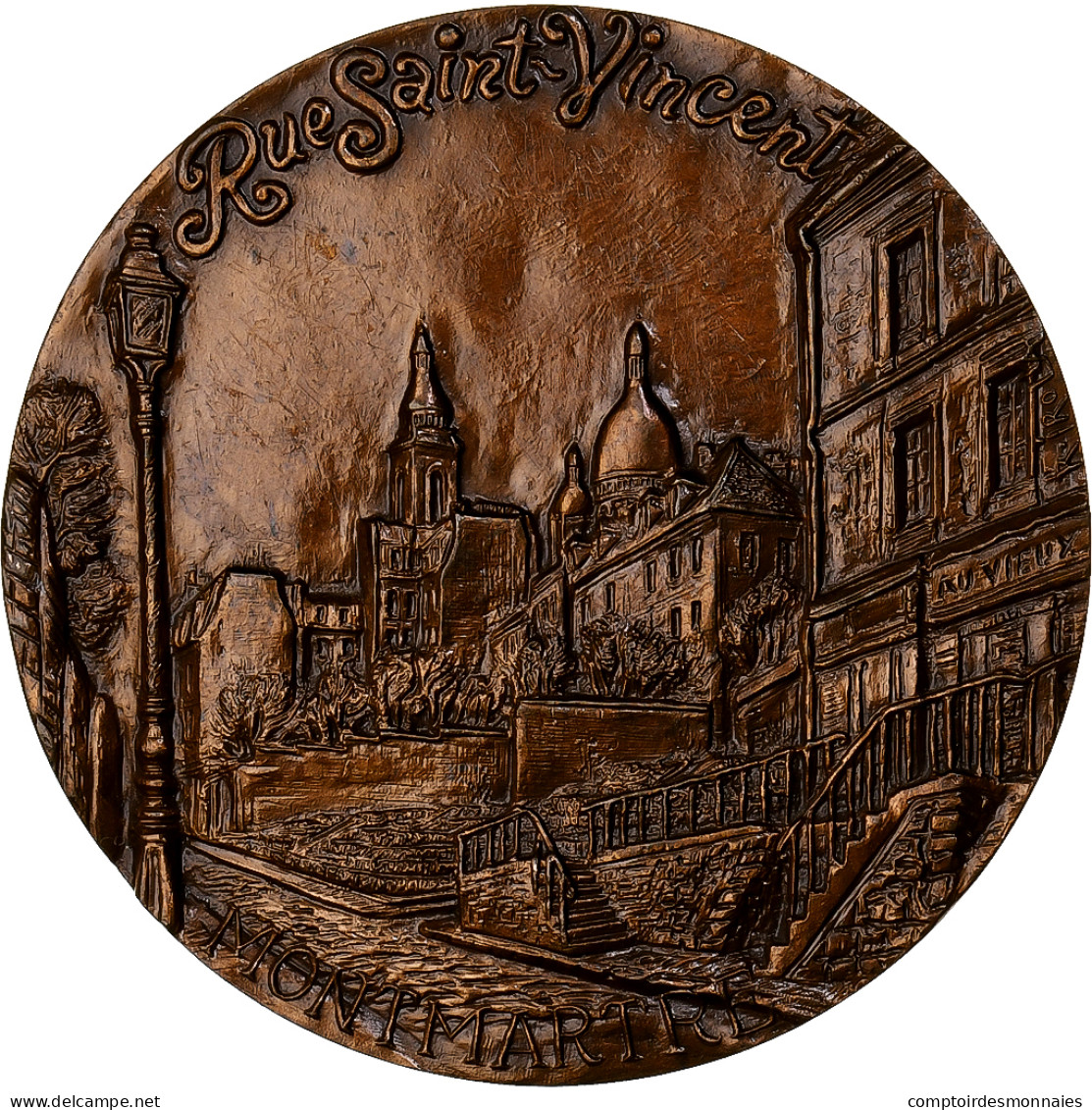 France, Médaille, Montmartre, Rue Saint-Vincent, 1985, Bronze, Irolla, SPL - Other & Unclassified