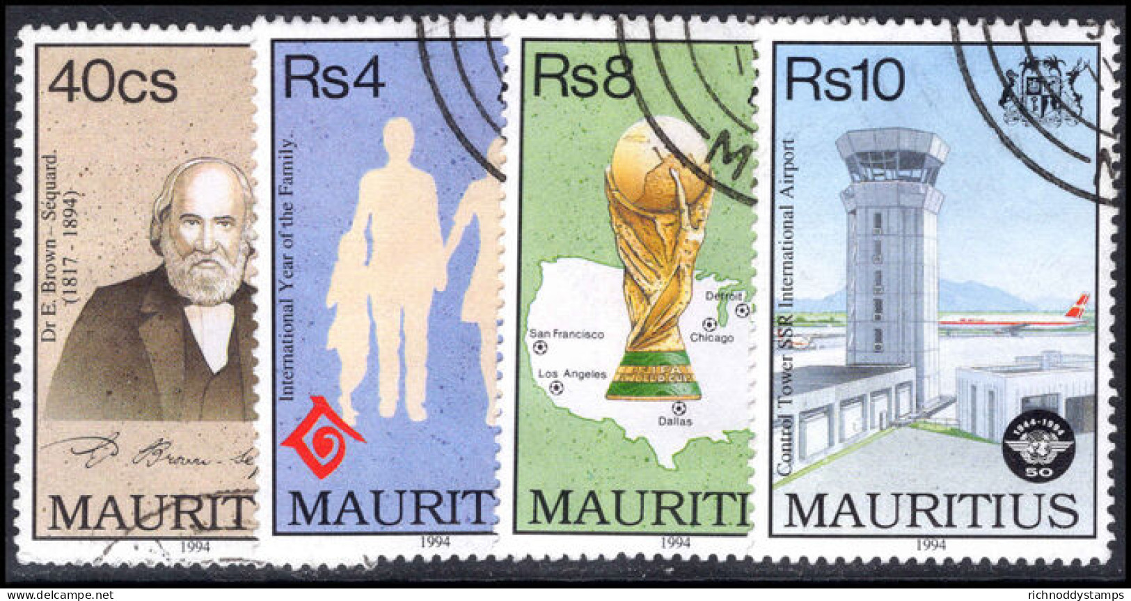 Mauritius 1994 Anniversaries And Events Fine Used. - Mauritius (1968-...)