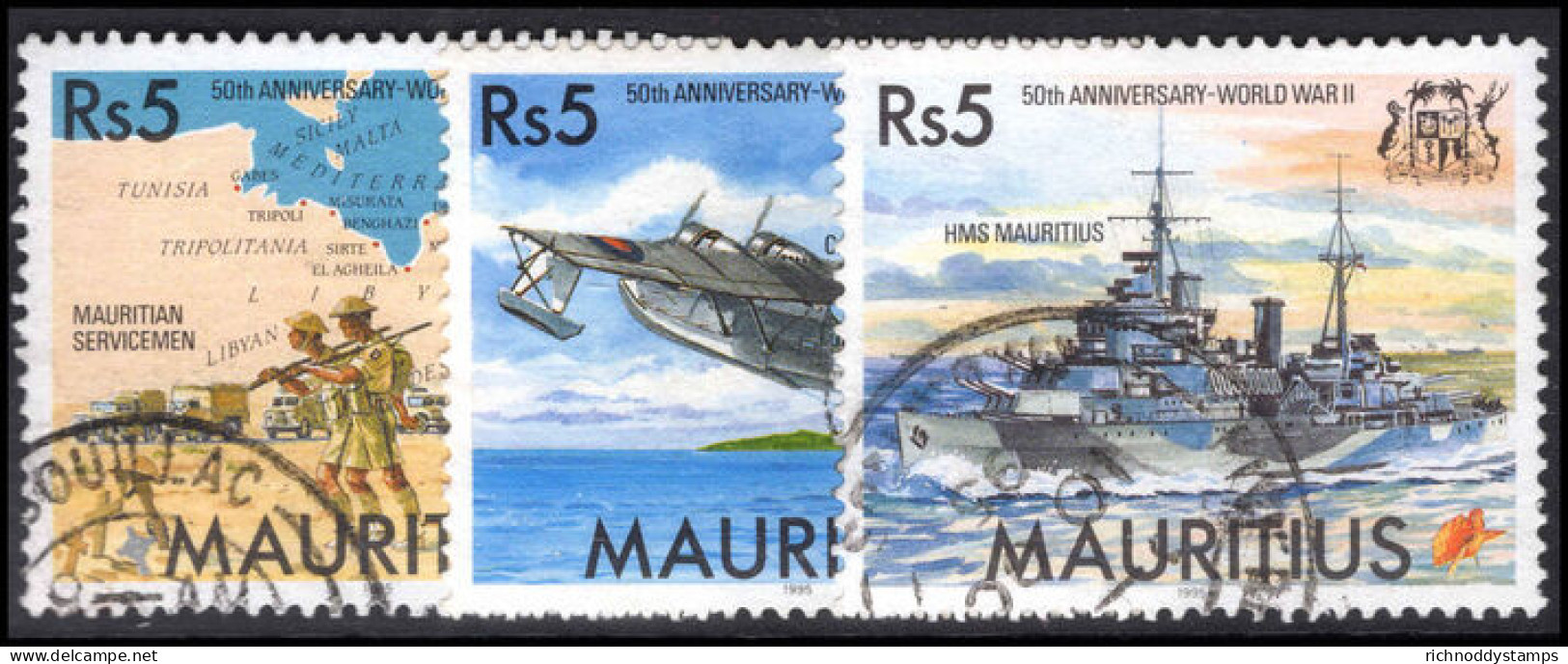 Mauritius 1995 50th Anniv Of The End Of WWII Fine Used. - Maurice (1968-...)
