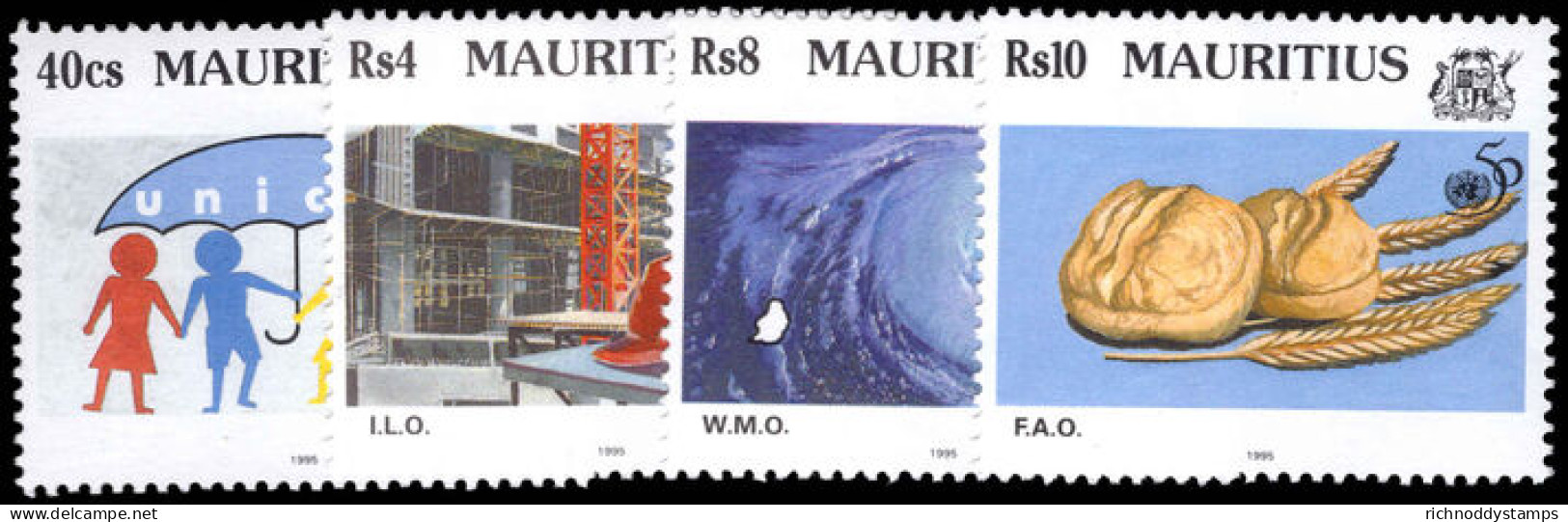 Mauritius 1995 50th Anniv Of United Nations Unmounted Mint. - Mauricio (1968-...)