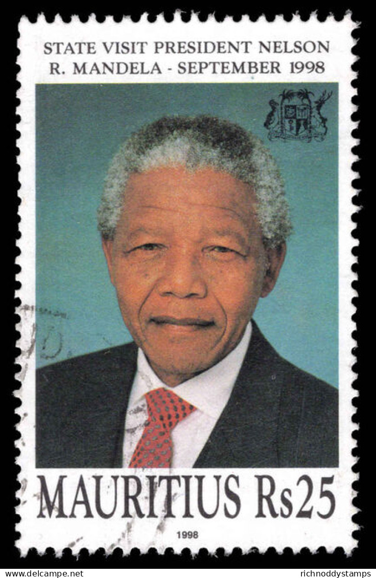 Mauritius 1998 Nelson Mandela Fine Used. - Mauritius (1968-...)