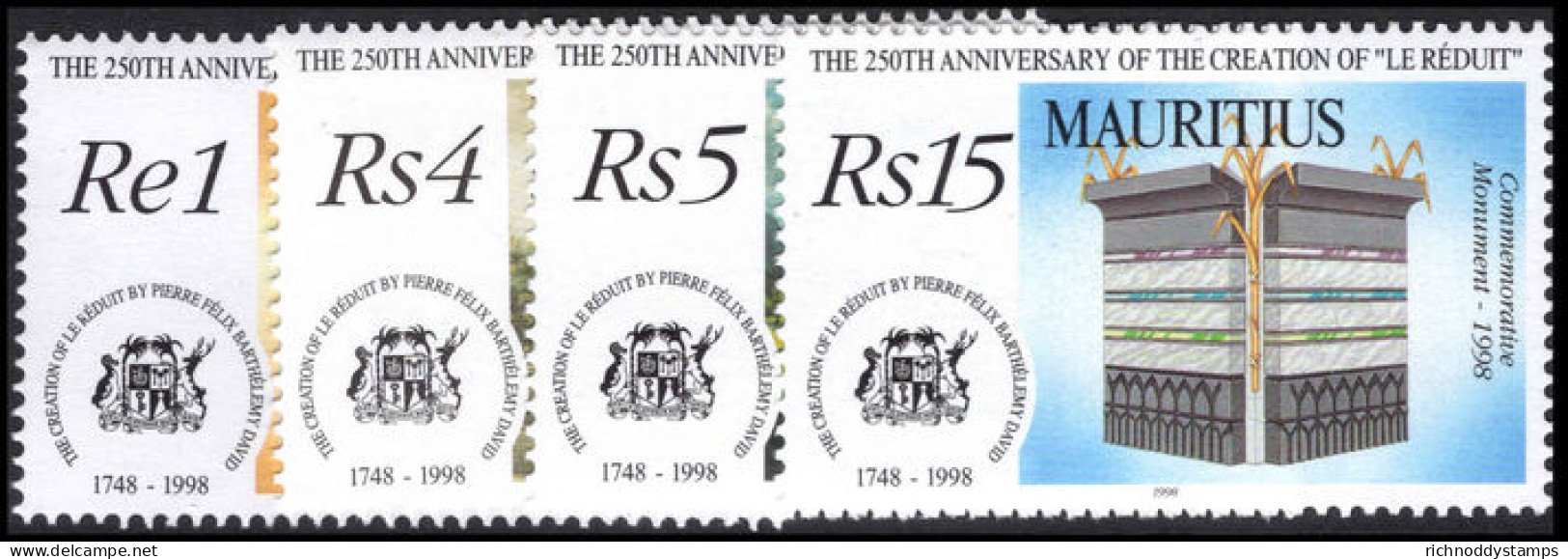 Mauritius 1998 250th Anniv Of Chateau Le Reduit Unmounted Mint. - Mauritius (1968-...)