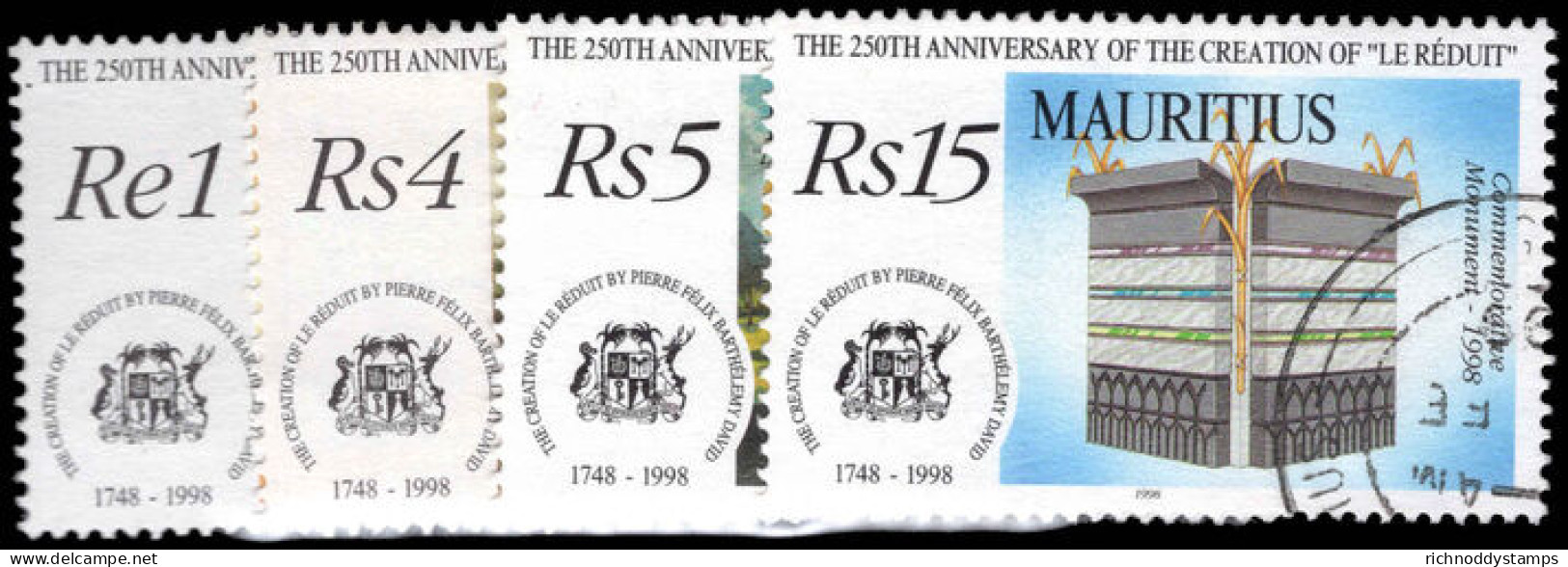Mauritius 1998 250th Anniv Of Chateau Le Reduit Fine Used. - Mauritius (1968-...)