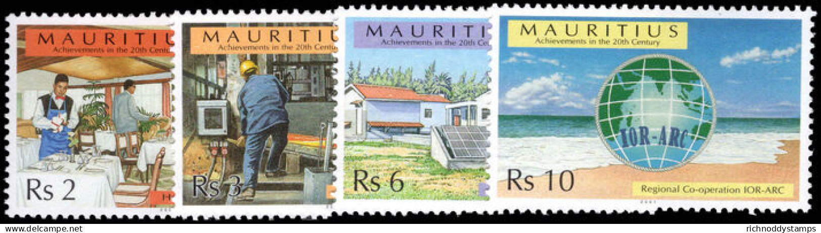 Mauritius 2001 Mauritius Economic Achievements During 20th Century Unmounted Mint. - Mauritius (1968-...)