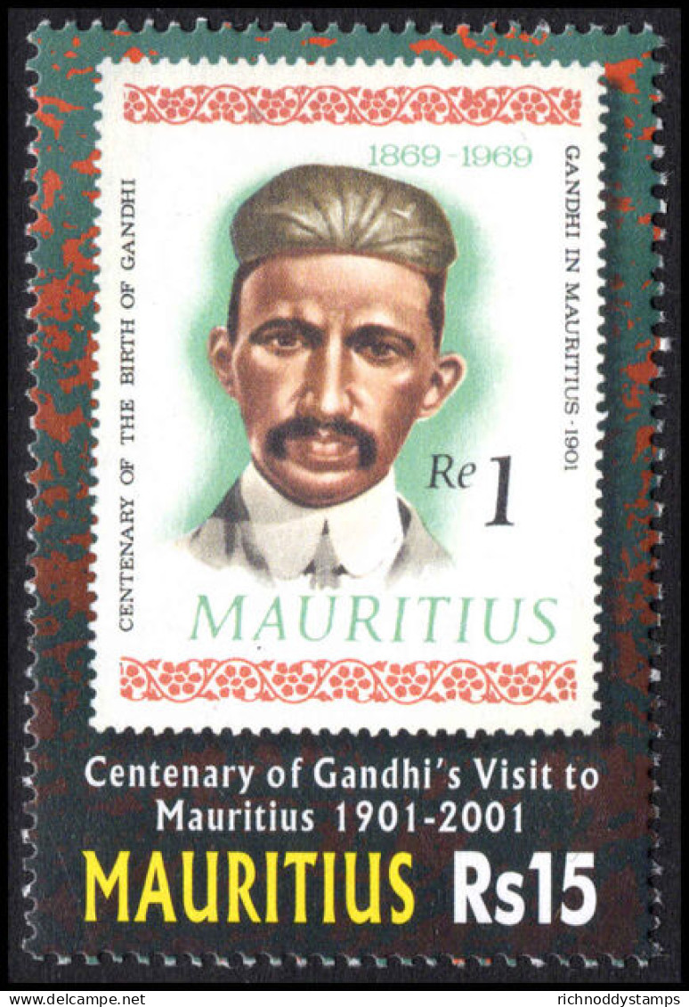Mauritius 2001 Centenary Of Gandhis Visit To Mauritius Unmounted Mint. - Mauritius (1968-...)