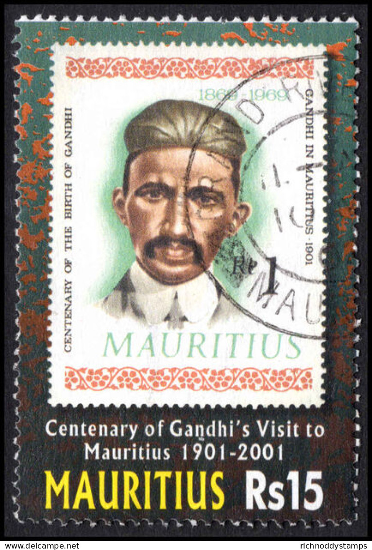 Mauritius 2001 Centenary Of Gandhis Visit To Mauritius Fine Used. - Mauritius (1968-...)