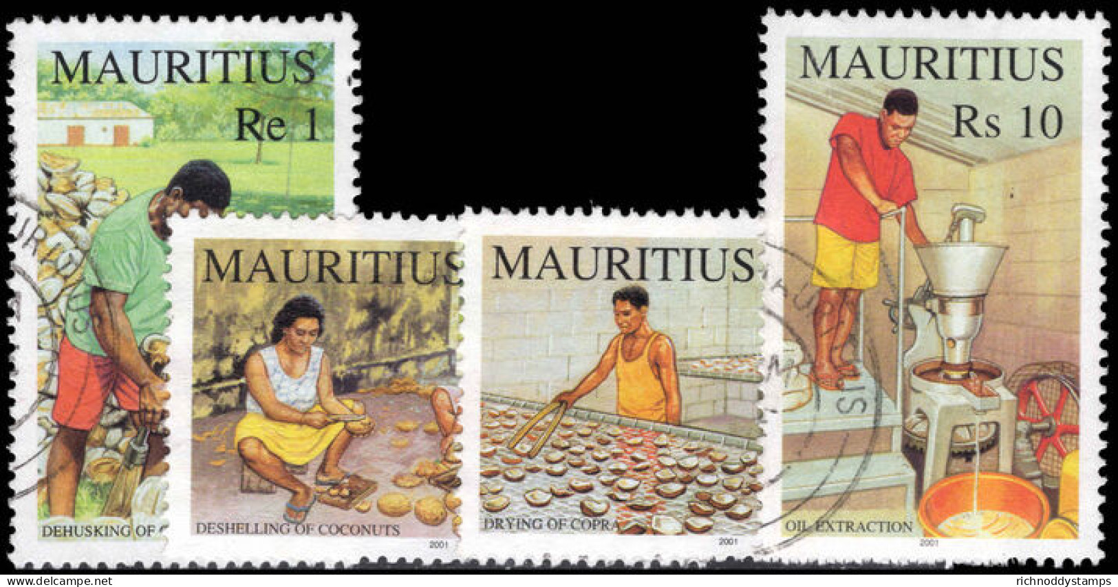 Mauritius 2001 Coconut Industry Fine Used. - Mauritius (1968-...)