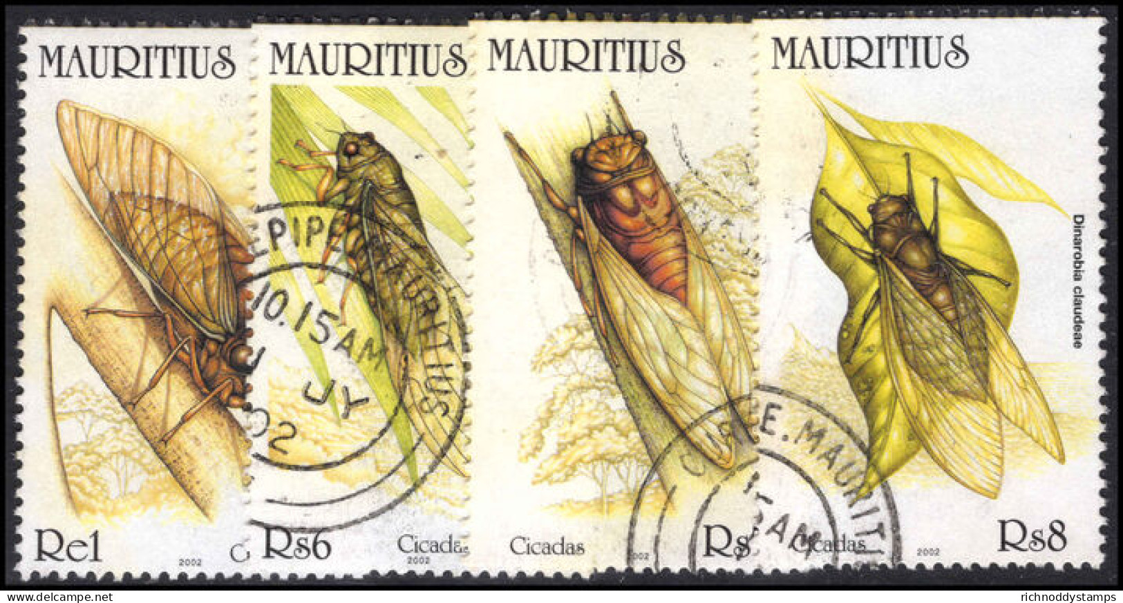 Mauritius 2002 Cicadas Fine Used. - Mauricio (1968-...)