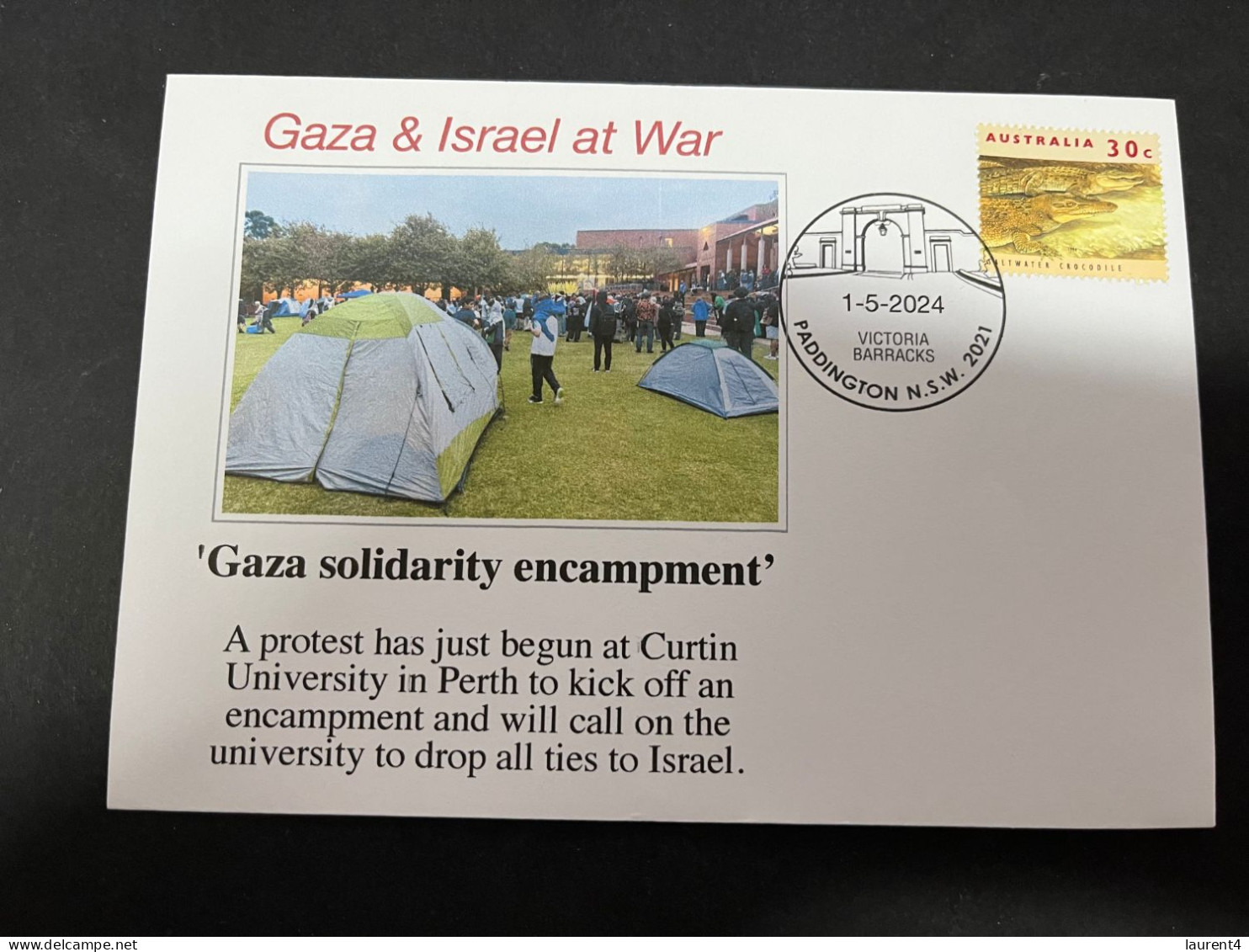 3-5-2024 (4 Z 2) GAZA War - Gaza Solidarity Encampment At Curtin University In Perth Western Australia - Militares