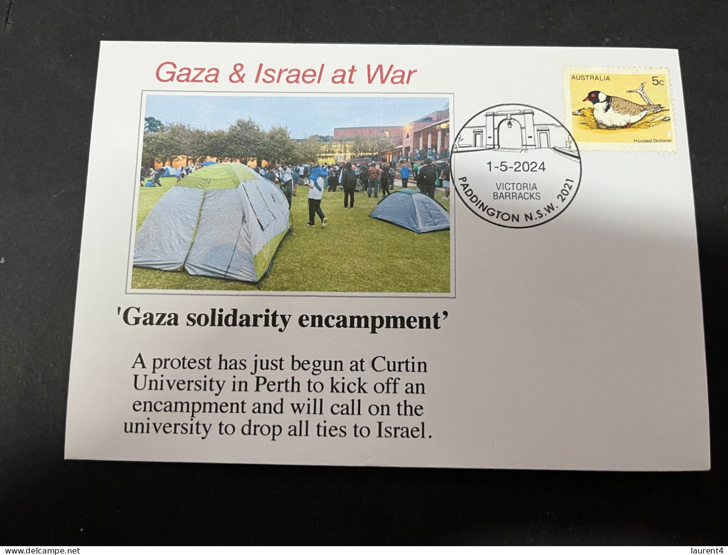 3-5-2024 (4 Z 2) GAZA War - Gaza Solidarity Encampment At Curtin University In Perth Western Australia - Militaria