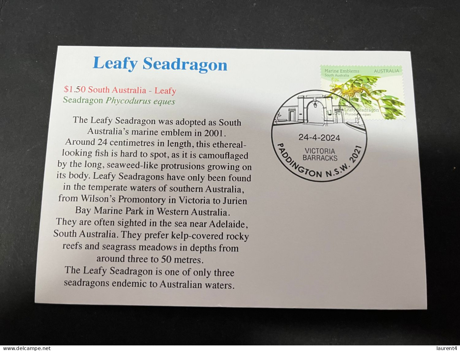 3-5-2023 (4 Z 1) Newly Issued Leafy Seadragon (aka Hippocante) Release By Australia Post - Cartas & Documentos
