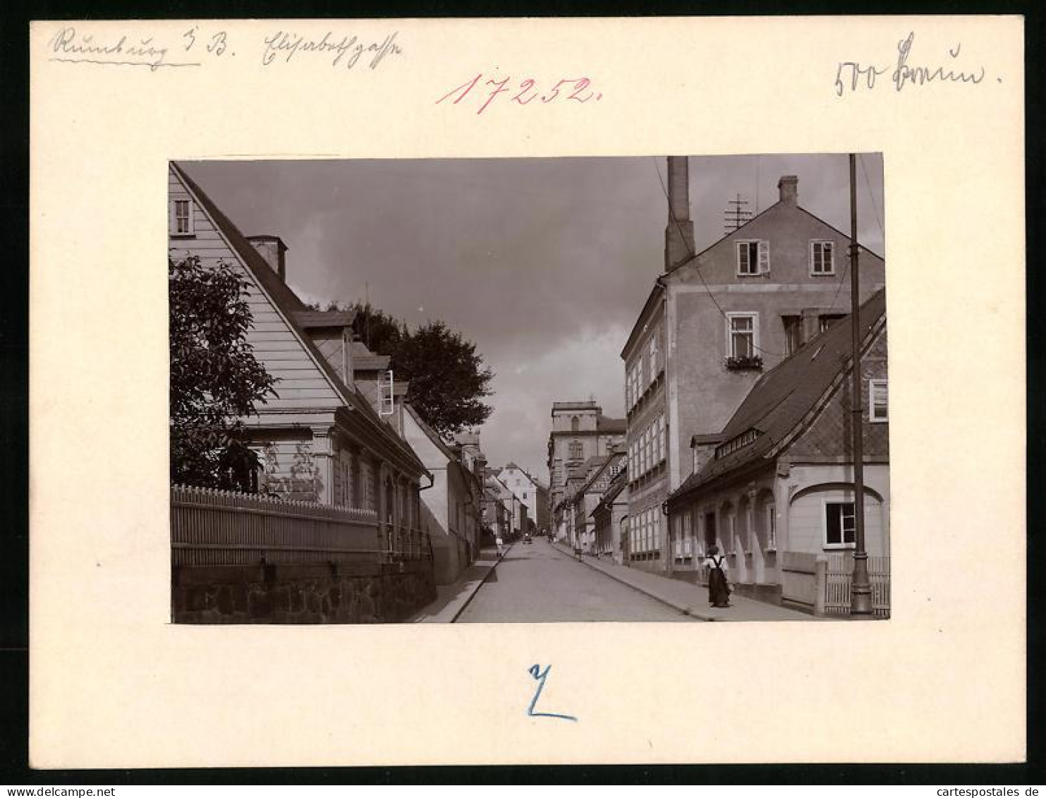 Fotografie Brück & Sohn Meissen, Ansicht Rumburg / Böhmen, Blick In Die Elisabethgasse  - Lieux