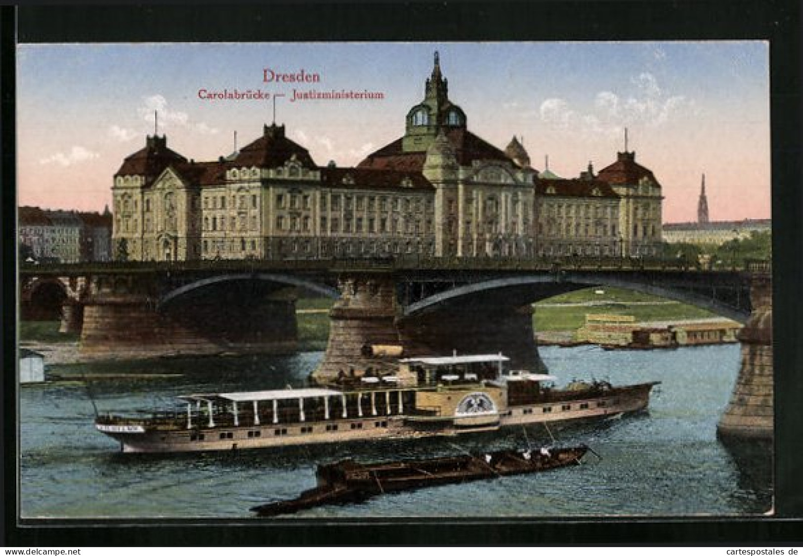 AK Dresden, Carolabrücke Und Justizministerium  - Dresden