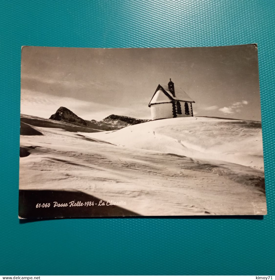 Cartolina Passo Rolle - La Chiesetta. Viaggiata 1960 - Trento