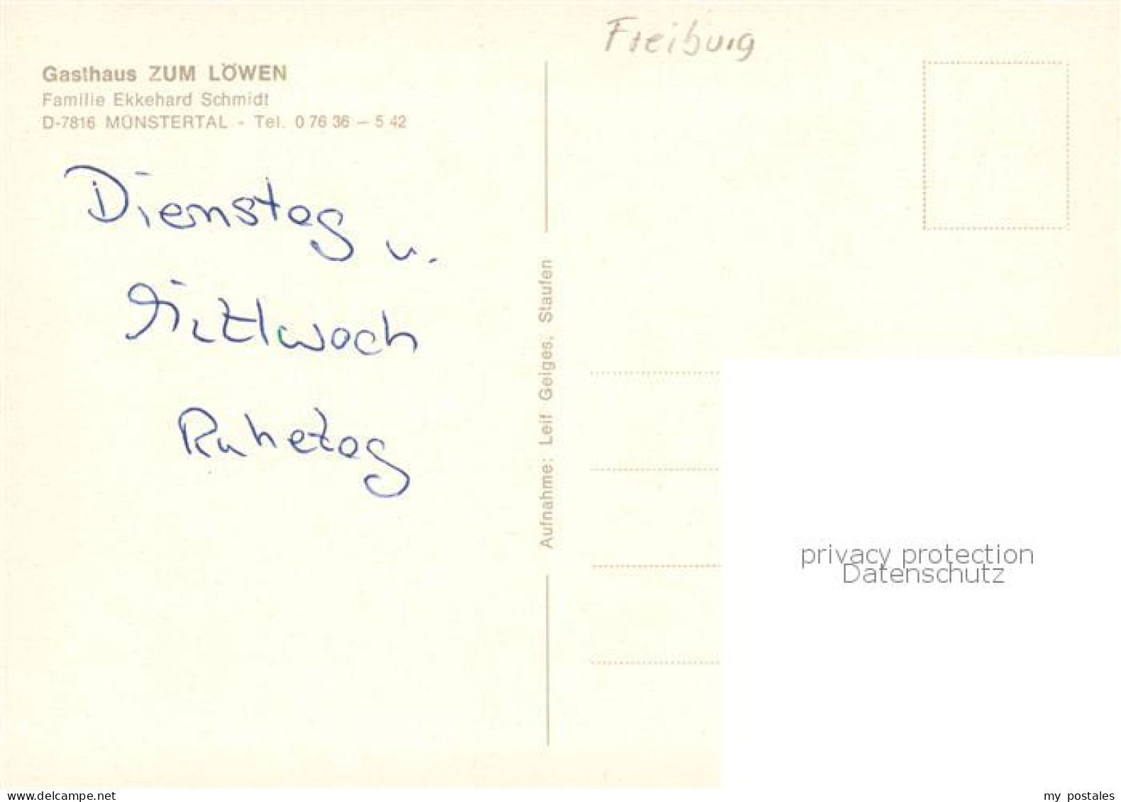 73862820 Muenstertal  Schwarzwald Gasthaus Zum Loewen  - Other & Unclassified