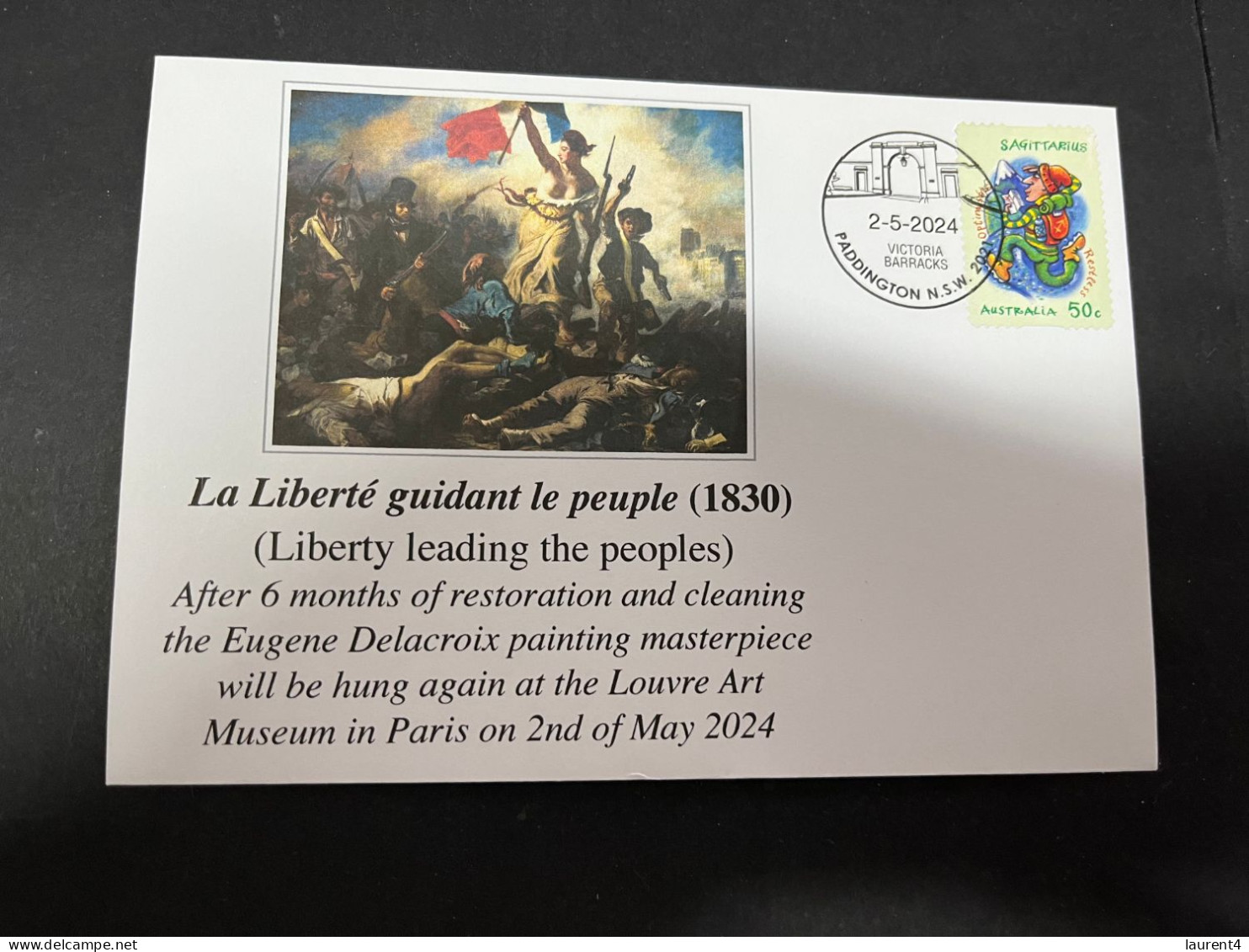 3-5-2023 (4 Z 2) France Louvres Museum Hung Again The Famous Eugène Delacoix Painting "Liberty Leading The Peoples" - Sonstige & Ohne Zuordnung