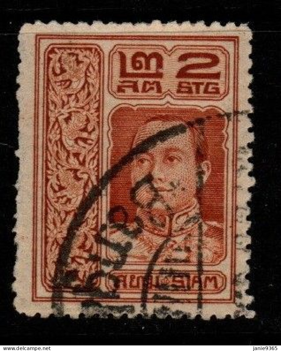 Thailand Cat 166 1917 Rama VI 2nd Series,2 Sat Brown, Used - Thailand