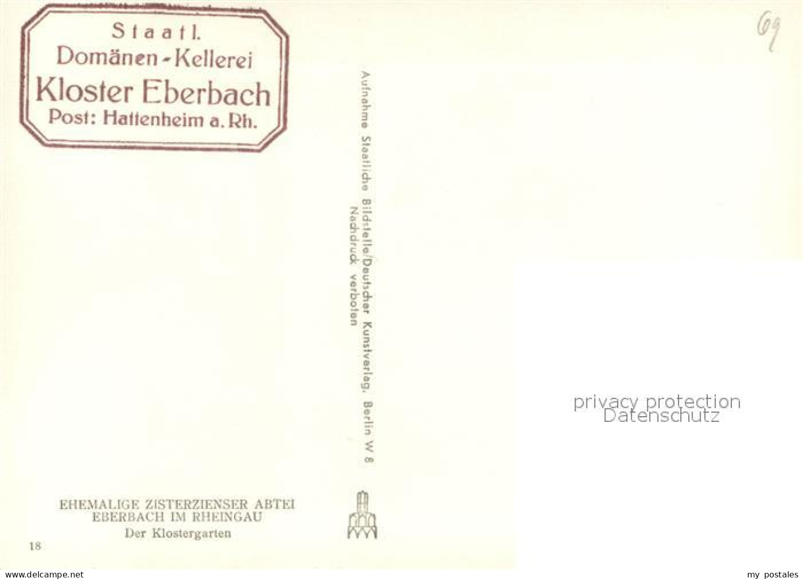 73626921 Hattenheim Rheingau Dom?nen Kellerei Kloster Eberbach Hattenheim Rheing - Eltville