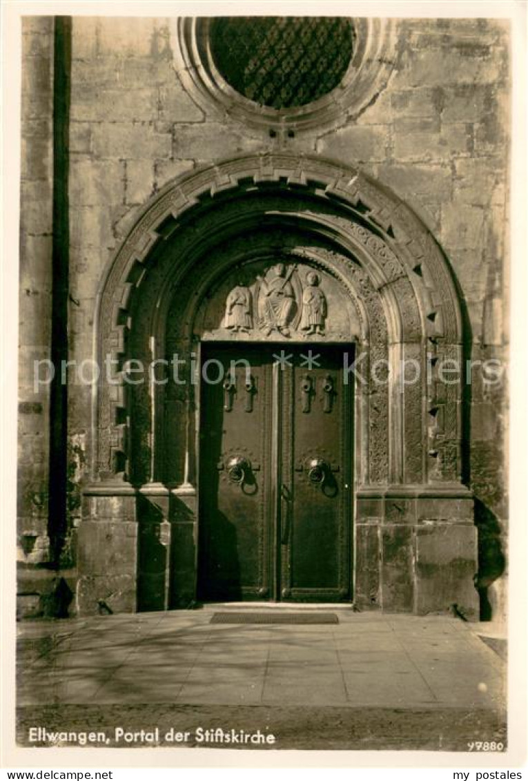 73626901 Ellwangen Jagst Portal Der Stiftskirche Ellwangen Jagst - Ellwangen