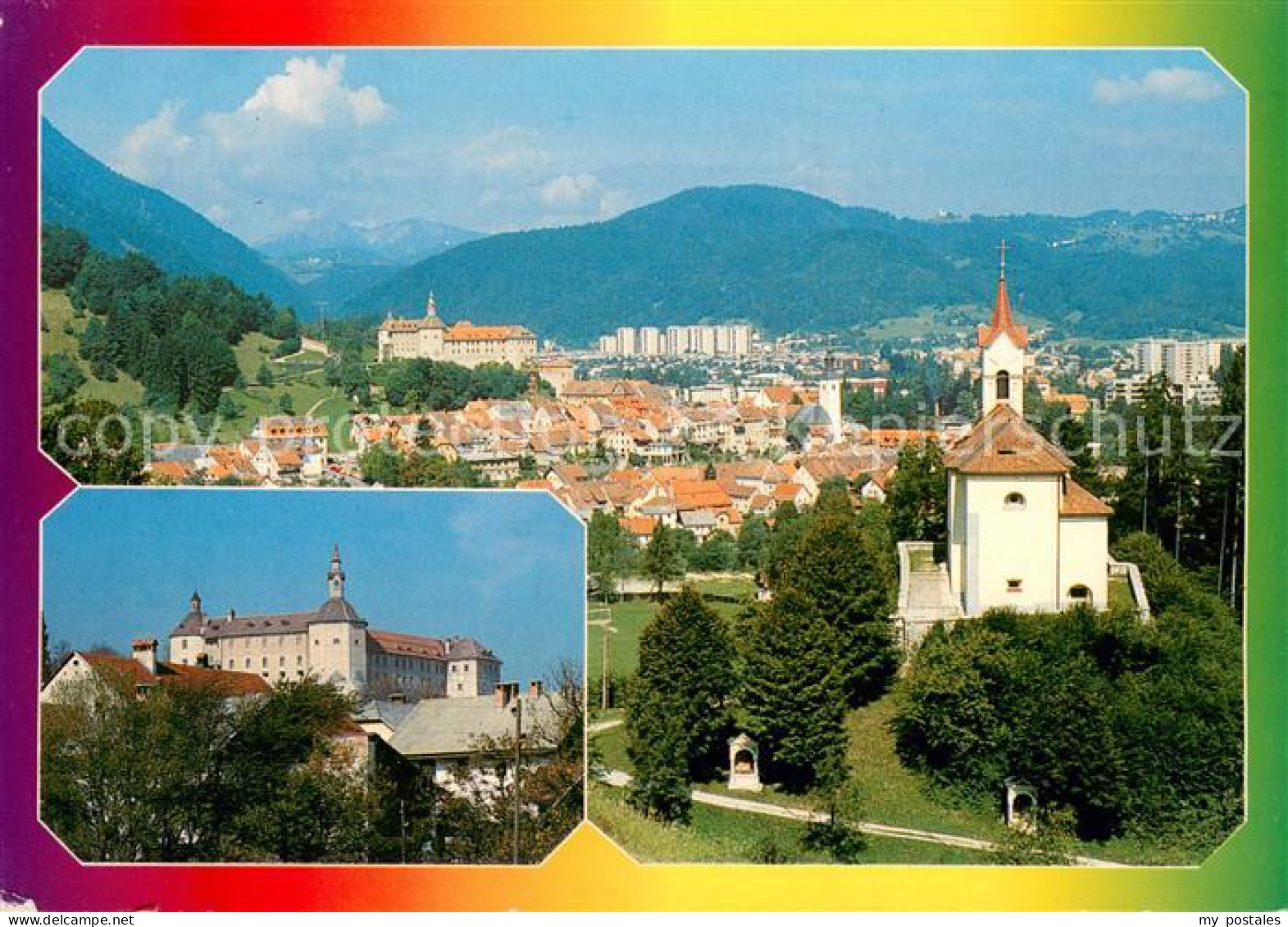 73626789 Skofja Loka Sora Panorama Schloss Skofja Loka Sora - Slovenia