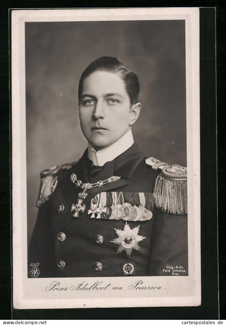 AK Prinz Adalbert Von Preussen In Uniform  - Royal Families