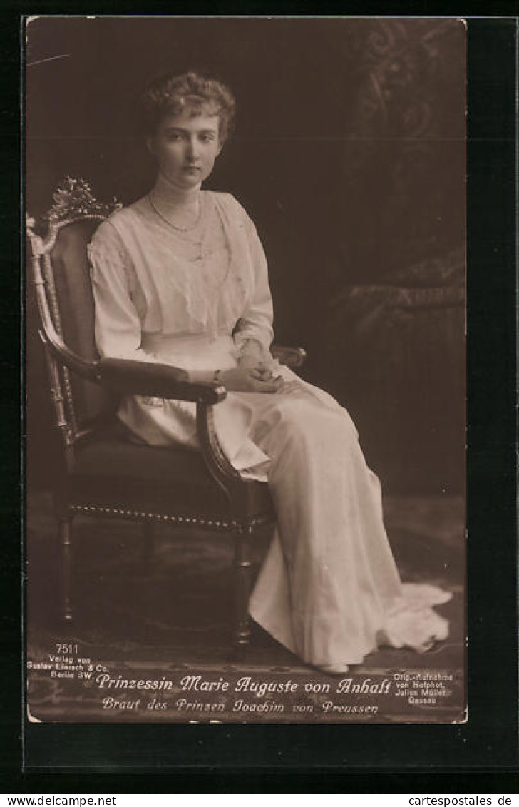 AK Prinzessin Marie Auguste Von Anhalt  - Royal Families