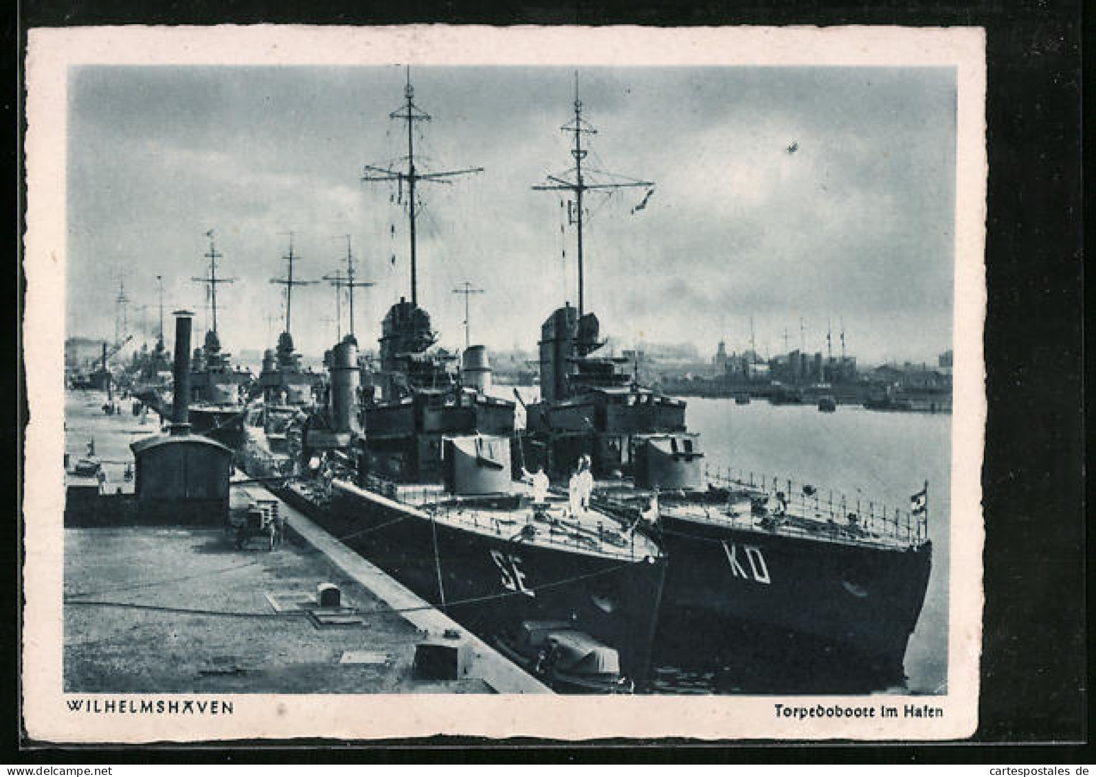 AK Wilhelmshaven, Torpedoboote Im Hafen  - Krieg