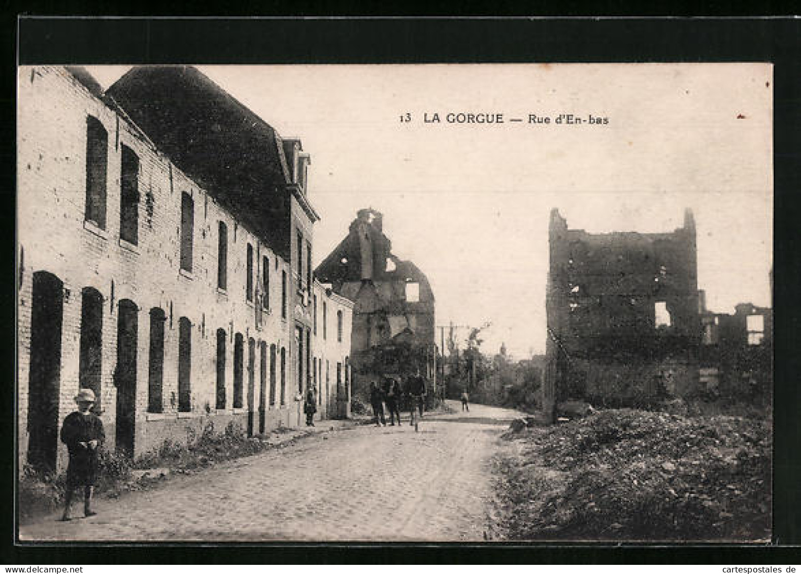 CPA La Gorgue, Rue D`En-bas  - Other & Unclassified