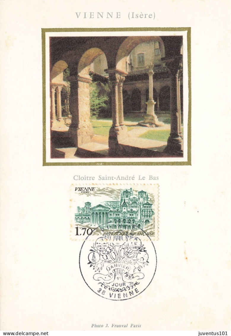 Carte Maximum-Vienne-Cloitre Saint André Le Bas-Oblitération Vienne En 1985    L2885 - Postzegels (afbeeldingen)