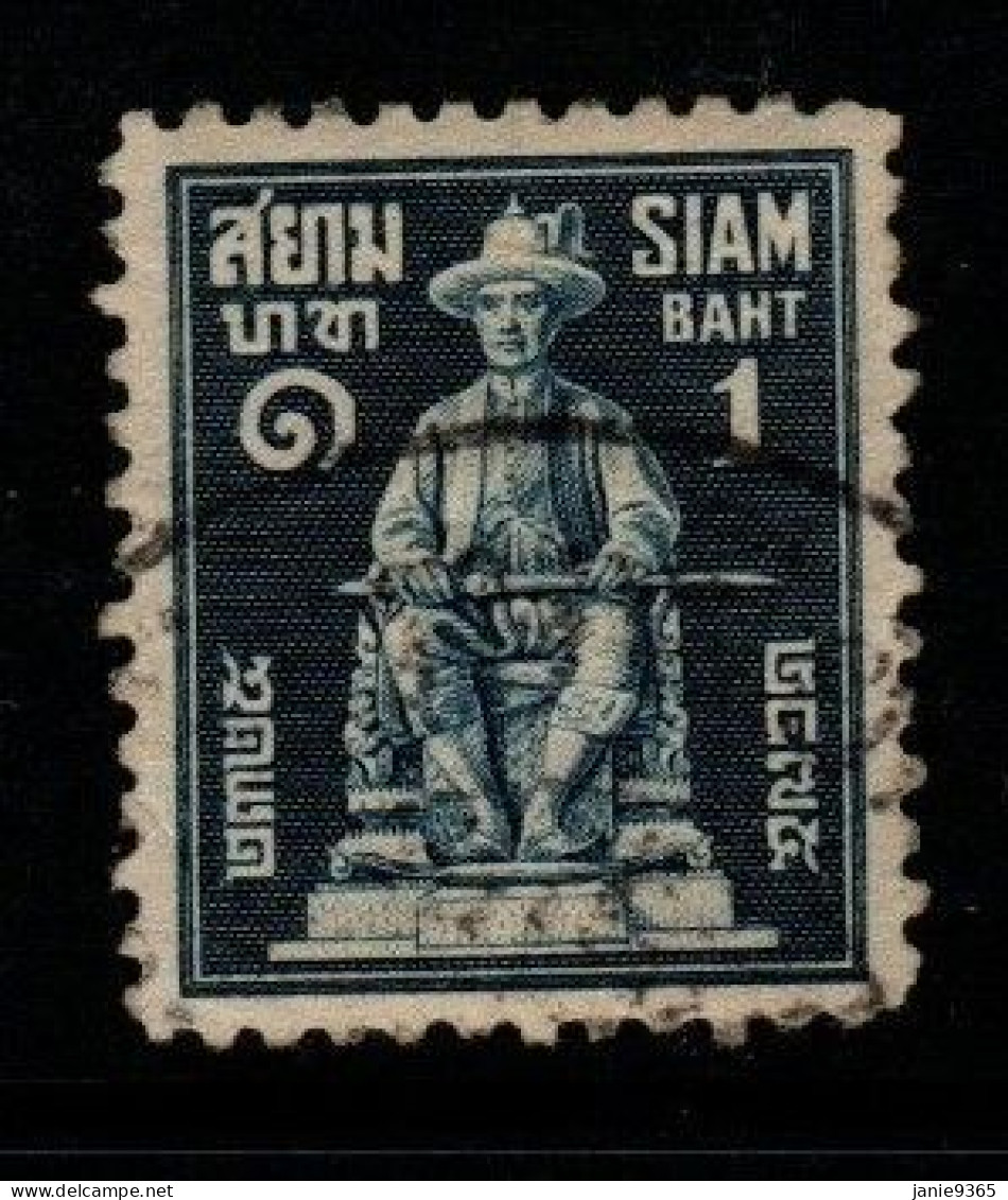 Thailand Cat 276 1932 150th Ann Of Chakri Dynasty  1 B Dark Blue, Used - Thailand