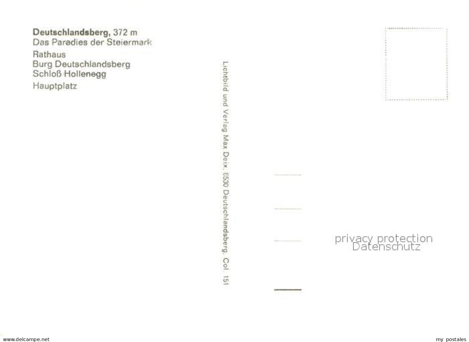 73626012 Deutschlandsberg Rathaus Burg Deutschlandsberg Schloss Hollenegg Hauptp - Other & Unclassified
